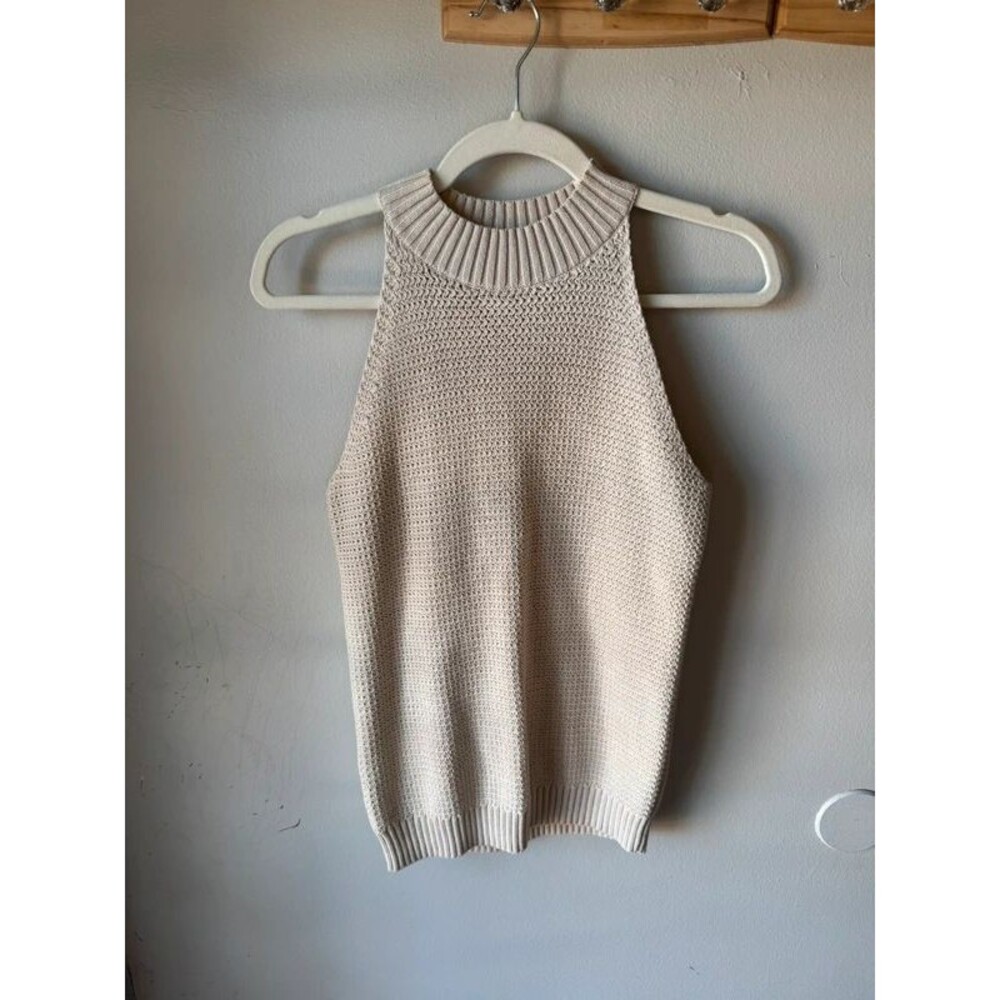 Tan/cream Loft Knit Tank Top